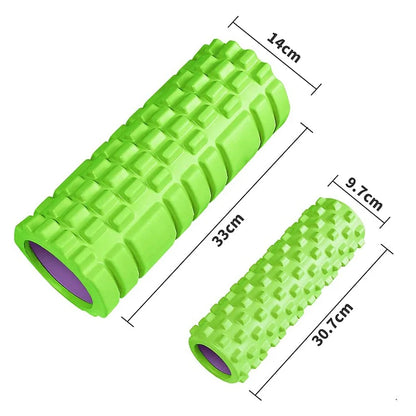 33cm Yoga Foam Roller – Grid Massage Roller for Back & Muscle Recovery