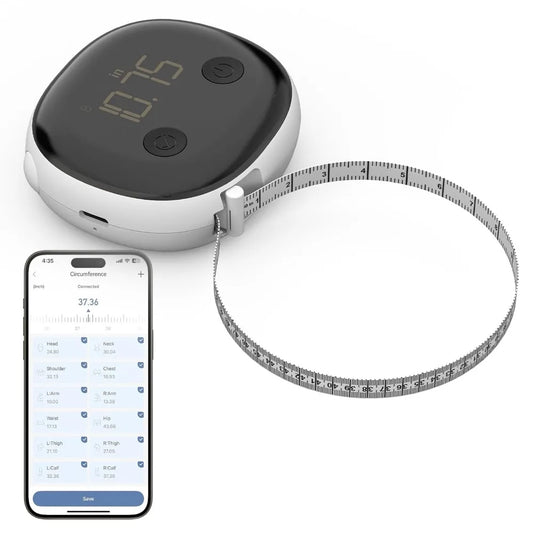 Retractable Smart Tape Measure – Bluetooth Body Tracker with USB-C Recharge