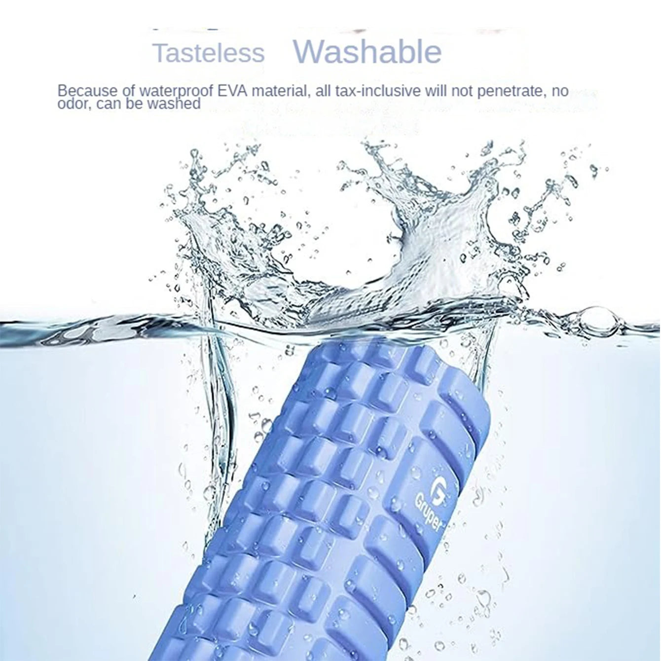 33cm Yoga Foam Roller – Grid Massage Roller for Back & Muscle Recovery