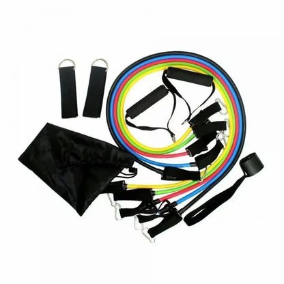 11PCS TPE Resistance Band Set – Full Body Fitness Bands with Handles, Door Anchor & Straps