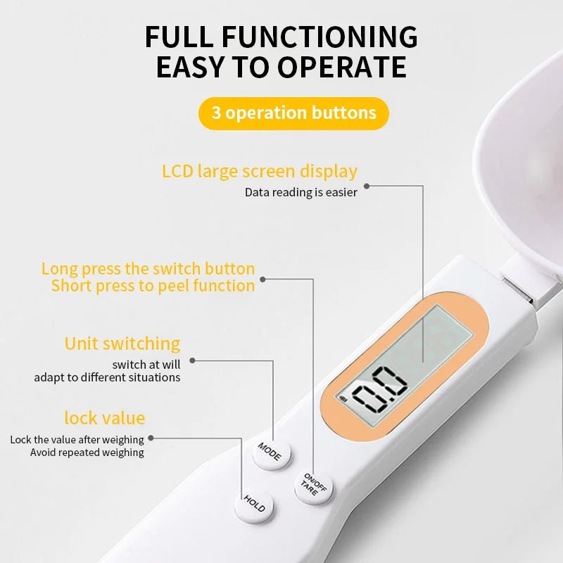 Digital Precision Spoon Scale (500g/0.1g) – High-Accuracy Supplement & Kitchen Scale