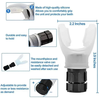 Portable Breathing Exercise Device – Adjustable Resistance Lung Trainer for Endurance & Respiratory Strength