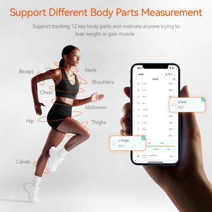 Smart Body Tape Measure – Soft Double-Scale Tape with App for Chest, Waist, Hip & Limbs