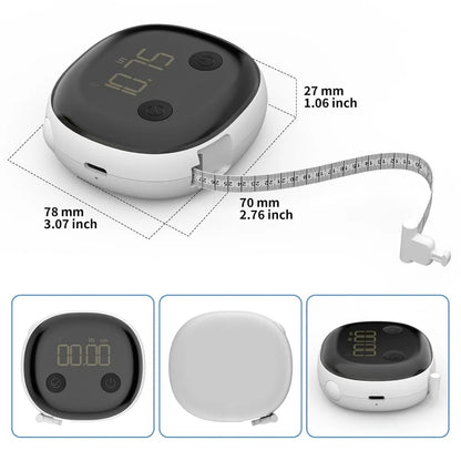 Retractable Smart Tape Measure – Bluetooth Body Tracker with USB-C Recharge
