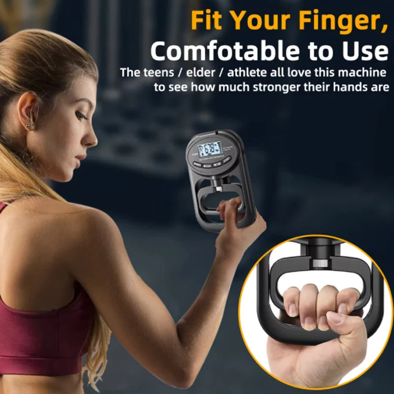 Digital Grip Strength Tester – Hand Dynamometer 265Lbs -120Kg with LCD Display