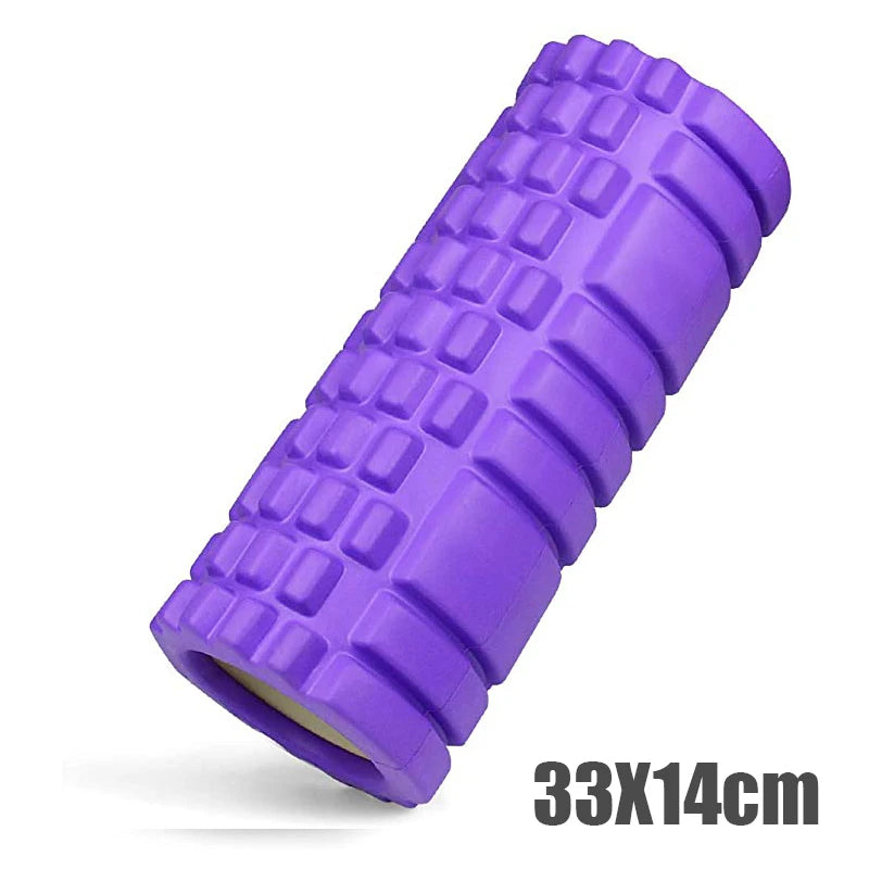 33cm Yoga Foam Roller – Grid Massage Roller for Back & Muscle Recovery