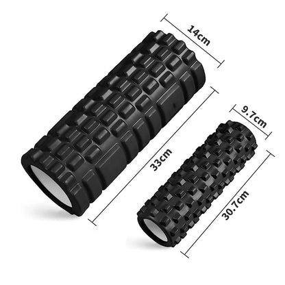 33cm Yoga Foam Roller – Grid Massage Roller for Back & Muscle Recovery