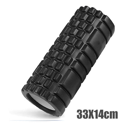 33cm Yoga Foam Roller – Grid Massage Roller for Back & Muscle Recovery