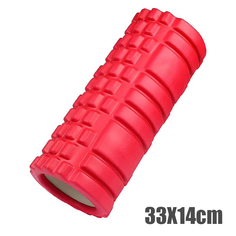33cm Yoga Foam Roller – Grid Massage Roller for Back & Muscle Recovery