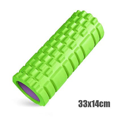 33cm Yoga Foam Roller – Grid Massage Roller for Back & Muscle Recovery
