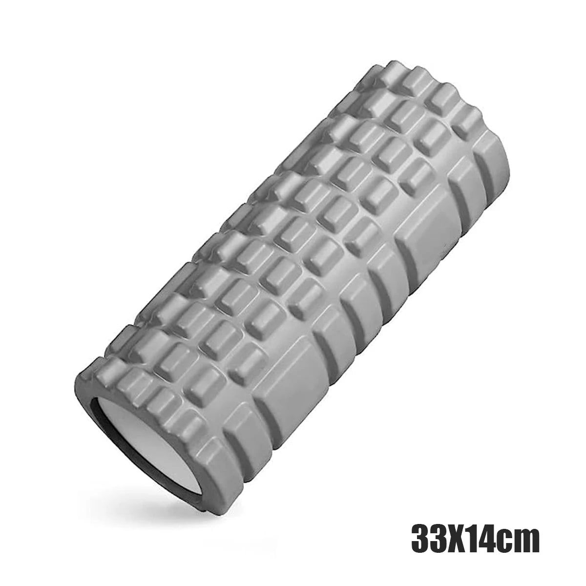 33cm Yoga Foam Roller – Grid Massage Roller for Back & Muscle Recovery