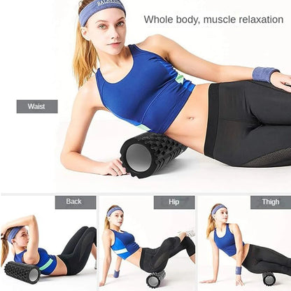 33cm Yoga Foam Roller – Grid Massage Roller for Back & Muscle Recovery