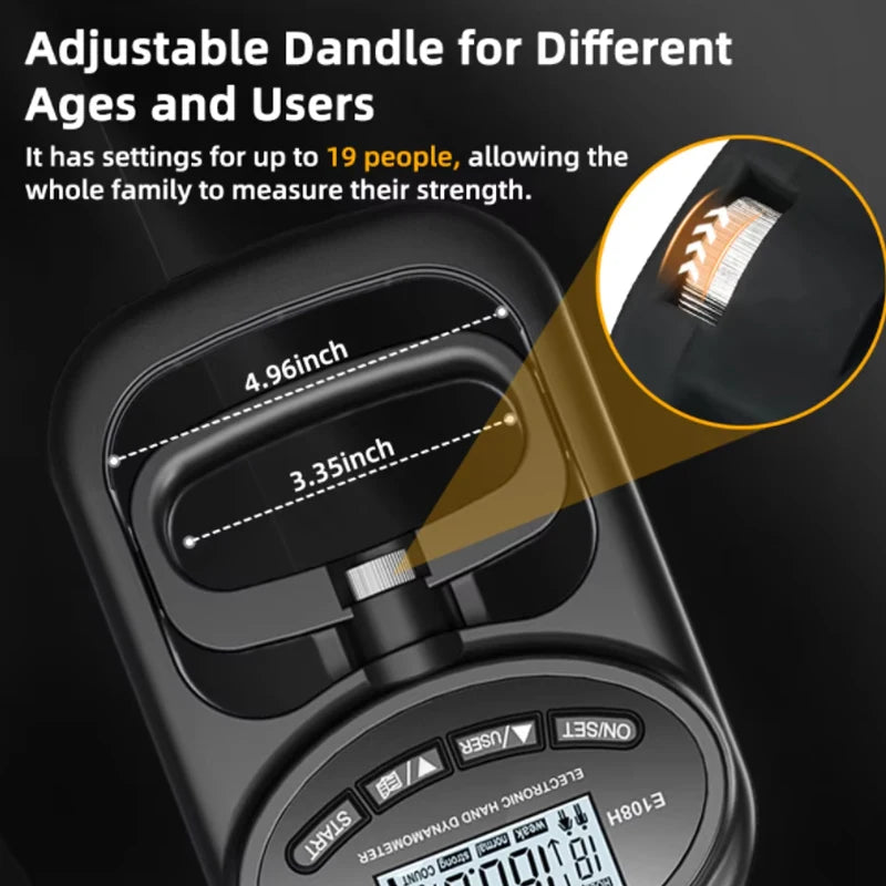 Digital Grip Strength Tester – Hand Dynamometer 265Lbs -120Kg with LCD Display