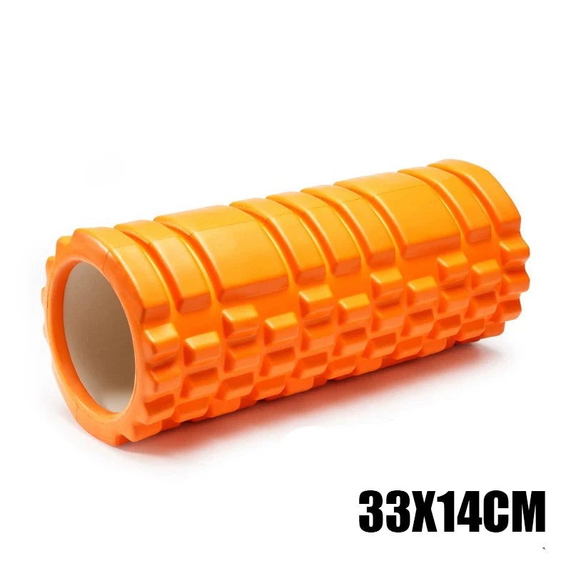33cm Yoga Foam Roller – Grid Massage Roller for Back & Muscle Recovery