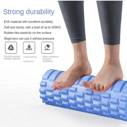 33cm Yoga Foam Roller – Grid Massage Roller for Back & Muscle Recovery